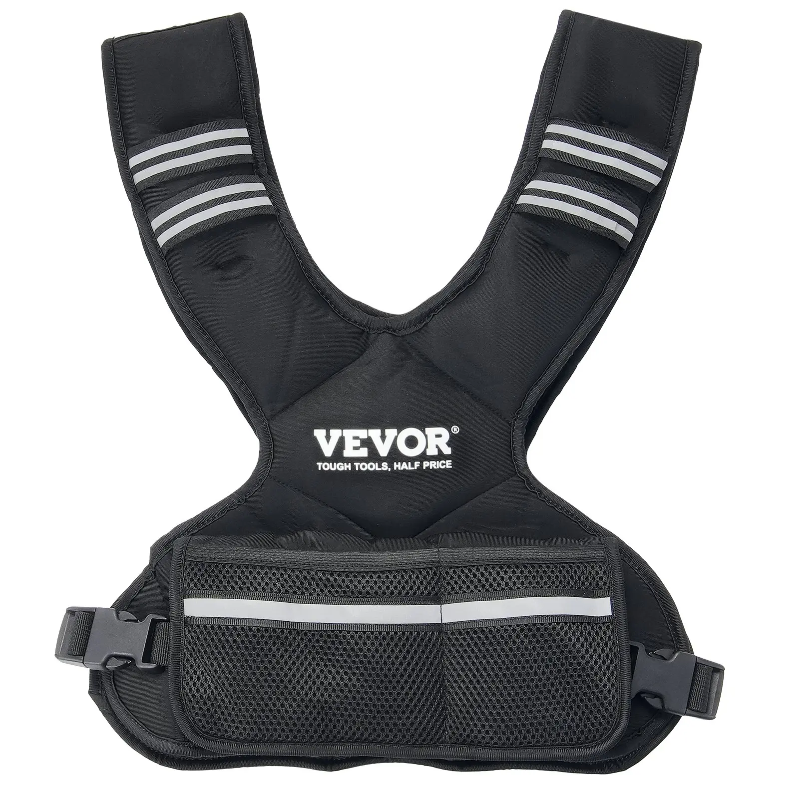 VEVOR Adjustable Weighted Vest, 11-20lb Weight Vest with 6 Ironsand Weights and Reflective Stripe, Body Weight Vest Exercise Set for Men Women, Workout Equipment for Strength Training Running Jogging - Image 10