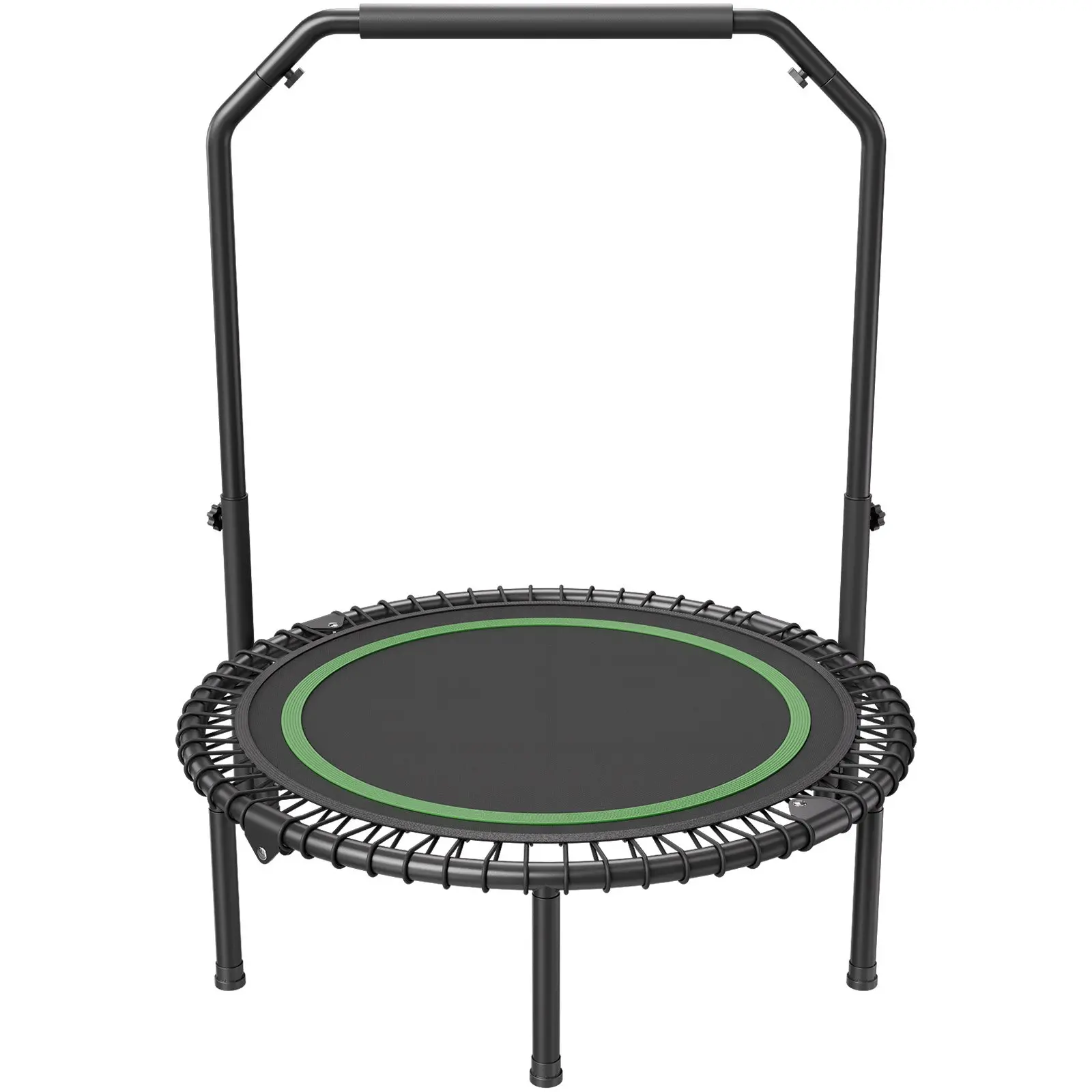 VEVOR Foldable Mini Trampoline, 40 Inch Fitness Rebounder, Max Load 330lbs Exercise Trampoline, Stable & Quiet Trampoline with 4 Level Height Adjustable Foam Handle, for Adults Indoor/Garden Workout - Image 8