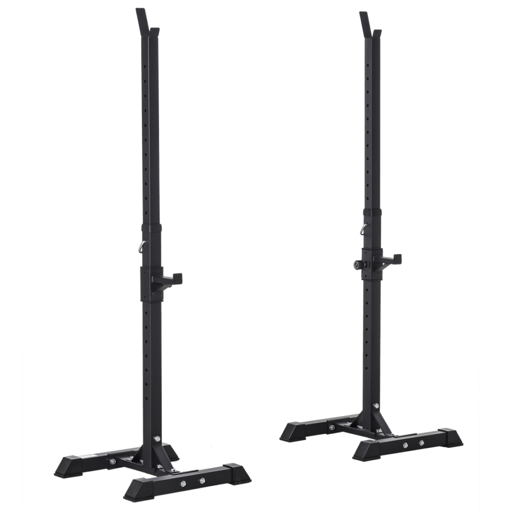 Power Rack Weight Stand Bar Barbell Squat Stand Spotter Home GYM HOMCOM